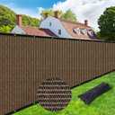 UPGRADE Privacy Screen Fence 6' x 50' Commercial 220GSM Fence Panel with Brass Grommets Heavy Duty Perfect for Outdoor Back Yard-Brown, Customizable