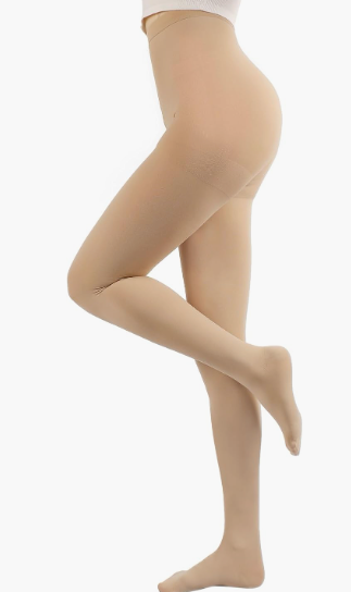 Compression Pantyhose Stockings for Women Men, 2030 mmHg Medical Graduated Support Opaque Closed Toe Hose Tights, L