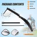 Enhon Upgraded 360 Adjustable Bike Helmet Mirror with Rear Reflector Lightweight Flat Rearview Mirror Fits Vented Helmets for MTB, Road & Long Distance Cycling Safety - Helmet NOT Included