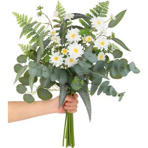 Veryhome Artificial Eucalyptus Stems Box Faux Greenery Flowers 13 PCS Mixed Bundle Fake Fern for Home, Wedding, Indoor and Outdoor Decor(Green)