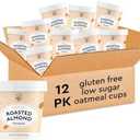 Mylk Labs Roasted Almond Protein Oatmeal Cups, Whole Grain, Low Sugar, High Fiber Breakfast with Superfoods, Quick & Easy, On the Go, Instant Oatmeal, Rolled Oats, Gluten Free, Vegan, Nut Free, 12 Pack, Best By: APR 21 2026