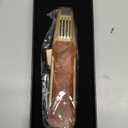 Butane Torch Lighter One-Hand Operation Lighter with Adjustable Jet Flame Kitchen Cooking Torch (Butane Gas Not Included) (Wood)