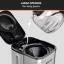 KRUPS Coffee Maker 10 Cups Simply Brew Stainless Steel Drip Coffee Maker, 900 Watts Coffee Filter, Drip Free, Dishwasher Safe Pot , Black & Silver