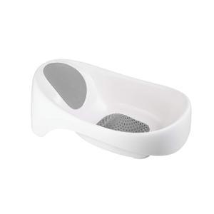Boon Soak 3 Stage Baby Bathtub - Baby Bath Tub with Three Support Positions for Newborn to Toddlers - Color Changing Drain Plug for Ideal Bath Temperature - Gray - Ages 0 to 18 Months and Up (White)
