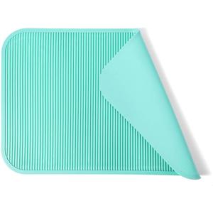 Pet Grooming Table Non-Slip Mat - Padded Mat for at-Home Grooming Dogs and Cats,Bathing Mat for Pets, Diameter57cm/22.44inch (Turquoise Green, 57cm/22.44inch)