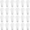 Amazon Basics A19 LED Light Bulbs, 60W Equivalent, Daylight White 5000K, Non-Dimmable, Energy Efficient 9W, E26 Base, 10,000 Hour Lifetime, 24-Pack