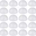 SUPVOX Eva Foam Cosplay White Craft Foam Balls - 200pcs Polystyrene Half Round Balls for Christmas Wedding Decoration - 3cm White Easy Crafts for The Insane Plastic Eggs