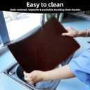 Vinyl Placemats Set of 6-1217.7 Inch Waterproof & Heattable Placemats, Fall Faux Leather Wipeable Outdoor Table Mat for Dining, Kitchen, Indoor Outdoor Use (Coffee, Cowhide Grain)