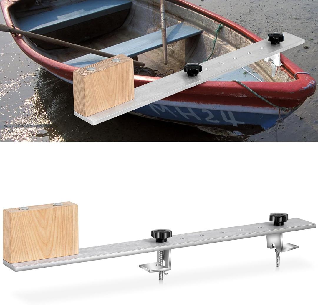 MorningRo Canoe Trolling Motor Mount, Trolling Mount with Ash Wood Crossbar and Motor Block for Quick and Easy Kayak