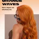 GORGIUS Ginger Orange Loose Wave Lace Front Wig Pre Cut T Part Long Wavy Wig Upgraded with Premium Synthetic Fiber 26 Inch