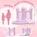 FBSPORT White Bounce House, Inflatable Bouncer with Air Blower,Indoor & Outdoor Bouncy Castle with Big Ball Pit for Wedding Party Kids Birthday Party, Easy to Install, Large