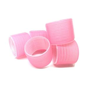 6 Pack Super Jumbo Self Grip Hair Rollers Pro Salon Hairdressing - Big Curlers Create Volume For Long Hair (Pink)