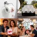 2 x Valentines Day Gifts for Him/Her,Novelty Toilet Paper Romantic Gag Gifts for Couples Men Women Boyfriend Girlfriend Wife Husband,Prank Decor for Anniversary Wedding Birthday Christmas Party Supplies (LOVE YOU)