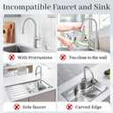 2 Pack Silicone Faucet Mat Extra Wide 40x12cm Splash Guard | Keeps Counters Dry, Easy-Clean Drip Catcher for Kitchen & Bathroom, Fits 3.56cm Faucets (Grey)