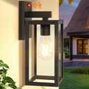 BesLowe Upgraded Motion Sensor Outdoor Wall Light, 13 Dusk to Dawn Porch Light Outdoor Wall Sconce Lantern, 3 Lighting Modes Exterior Lighting Fixture Wall Mount, Outside Light for House, Black, 13in