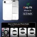 FNTCASE for iPhone Air Case Clear: Magnetic Phone Cases with Screen Protector Drop Proof Compatible with Magsafe Slim Anti Yellowing Rugged Shockproof Protective Transparent Cell Cover (B-Blue)