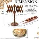 DE LIMRA CREATIONS Rosewood Yarn Winder & Swift – Large Handcrafted Wooden Yarn Winder for Crocheting, Knitting, Weaving – Heavy-Duty Natural Wood Ball Winder – Smooth, Tangle-Free, Durable Winder