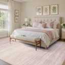 UERMEI 10x14 Washable Area Rug - Neutral Modern Abstract Living Room Rugs, Non-Slip Soft Large Indoor Floor Carpet for Bedroom Home Office & Under Dining Table Decor, Soft Pink