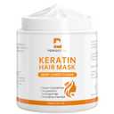 Keratin Hair Mask for Damaged Hair, Hydrating & Repairing Keratin Hair Treatment, Natural Deep Conditioning Smooth Hair Mask 250g for Dry Hair