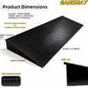 Threshold Ramp for Doorways 2.4" Rise- Odorless Indoor Entry Ramp- Non-Slip& Cuttable Handicap Ramp for Wheelchairs, Robot Vacuum Cleaners, Scooters, Strollers- Black- 2.4″Rise (31.5″×9.9″) with Lip