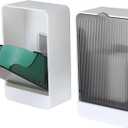 Bar Soap Holder Dish Shower 2 PCS Self Draining Soap Container with Lid, Wall Mounted Soap Box Tray for Bathroom Bathtub Sink, Waterproof White, Adhesive Include (White)