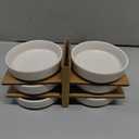 famiware Star Soy Sauce Dish Ceramic Dipping Bowls Set of 6, 4 oz Individual Dip Sauce Cups/Bowls/Dishes/Plates, Small Serving Bowl for Side Dishes, Dessert, Ice Cream, Sushi - Matte White