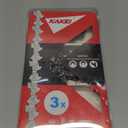 KAKEI 10 Inch Chainsaw Chain 3/8" LP Pitch .043" Gauge 40 Drive Links, Fits Milwaukee M18 FUEL Pole Saw, Ryobi P546, Worx WG322, LCS1020, CMCCS610D1 - R40 (3 Chains) - Semi Chisel