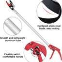 32-Inch Cut and Hold Pruners, Long-Reach Tree Pruner with Rotating Cutter Head, Long Pruning Shears for Garden, Fruit Picking, Branches Trimming