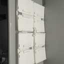 4 Tier Plastic Storage Bins with Lid 23QT, Stackable Storage Containers with Wheels, Folding Storage Boxes, Collapsible Storage Bins, Closet Organizers and Storage for Living Room,Office,Dorm (White)