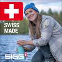 SIGG - Recycled Metal Water Bottle - Traveller - Made in Switzerland - Carbonated Drinks - BPA-Free - 20 Oz (20.3 Ounces, Glacier)