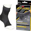 FUTURO Premium Compression Ankle Sleeve, Advanced Compression Sleeve with Low-Profile Construction, Moisture Wicking Knit Ankle Sleeve for Mild Tendonitis, Swelling, Soreness, Sprains, and Strains S/M