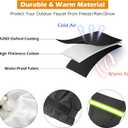 Outdoor Faucet Covers for Winter, Pro 9.8" H x 7.1" W Outside Faucet Cover Freeze Protection, Upgraded Reusable Spigot Covers Winter Insulated for Outside Faucet with Reflective Strip, 6 Pack Black