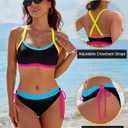 BMJL Womens Bikini Sets Color Block Swimsuits Supportive Wide Strap Two Piece Bathing Suit 2026 (S)