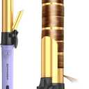 Rotating Curling Iron 1 1/4 Inch, Upgraded ZAVAREA Automatic Curling Iron with Extra-Long Barrel, Dual Voltage Self Curling Wand 1.25" Hair Curler