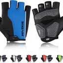 RIVBOS Cycling Gloves Bike Gloves for Men Women with Anti-Slip Shock-Absorbing Pad for Bicycle/Workout/Road Bike/Gym/Driving CHG001 (Small, GEL-Blue-02)