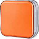 Siveit CD Case, 40 Capacity CD/DVD Case Holders Wallet Hard Plastic DVD Disc Cases Storage Binder for Car Home Office Travel (Orange)