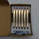 Goo-Ki 6 Pack 5 Inch 128mm Hole Center Cabinet Pulls Champagne Bronze Zinc Alloy Kitchen Drawer Pulls Drawer Handles 5.4 Inch Length 2202-UBR-128