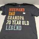 Husband Dad Grandpa 70 Year Old Legend 70th Birthday T-Shirt (Black, Medium)
