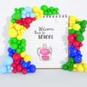 Assorted Rainbow Latex Balloons, 139 Pack 12&10&5 inch Round Bright Color Balloons for Back to School Ceremy Birthday Baby Shower Wedding Party Decorations