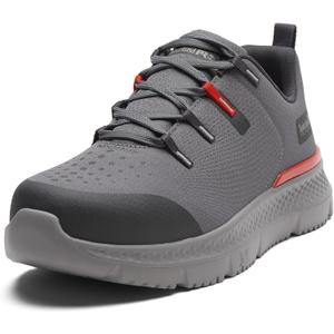 Timberland PRO Men's Intercept Steel Safety Toe Industrial Athletic Work Shoe, Grey/Red, 13W