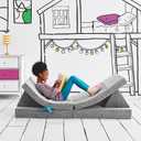 YOURIGAMI Kids and Toddler Play Couch, Convertible Folding Sofa, Durable Foam Modular Design, Mountain Gray, 3076070