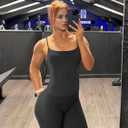 GUWIDEO Spaghetti Strap Workout Tank Tops for Women Scoop Neck Women Sports Bras Yoga Camisole Strappy Tank Tops Built in Bra (XL)