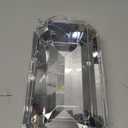 Syhood 9.5 Inch Jumbo Jewel Ornament Large Jewel Ornaments for Christmas Tree Acrylic Glitter Christmas Gem Hanging Decorations for Xmas Wedding Holiday Party Decor (Silver, Rectangle)