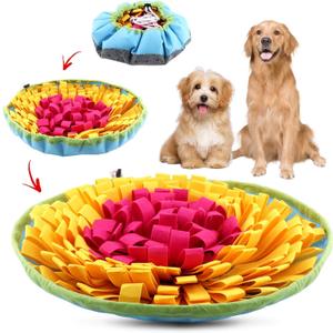 JIANWEI Pet Snuffle Mat for Dogs, Dog Digging Toys, Dog Treat Dispenser Indoor Outdoor Stress Relief, Interactive Dog Toy for Dogs Slow Eating and Mental Stimulation(Colorful)