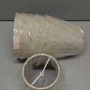 Ruiever 6pack Small Lampshades Clip On Bulb Fabric Lamp shade Bottom 5.9''x Top 3.54''xH 5.12'' for Chandeliers Wall Ceiling Table and Floor Lamps Beige Linen Color Eyes Protected Appearance