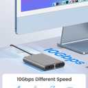 ORICO Dual M.2 NVMe SSD Aluminum USB3.2 Gen2 10Gbps, M.2 Type-C Docking Station for PCIe M-Key, B&M Key 2230/2242/2260/2280 SSD, Tool-Free, Up to 4TB
