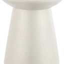 JONATHAN Y TBL1108D Hollie 18" Minimalist Modern Drum Indoor/Outdoor Accent Table Pedestal Contemporary, Mid-Century, Art Deco,Bohemian, Patio, Garden, Bathroom, Living Room, Cream Terrazzo Finish