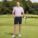 M MAELREG Golf Shirts for Men Short Sleeve Heather Jacquard Textured Stretch Moisture Wicking Performance Mens Polo Shirts (XL)