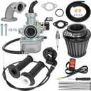 YOXUFA 22mm PZ22 Carburetor Carb with 7/8 Twist Throttle Cable Grip for 125cc 110cc Apollo RFZ Coolster SSR TaoTao CRF50 Xpro Pit Dirt Bike ATV Quad 4 Stroke Chinese Parts