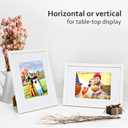 KINLINK A3 Picture Frame White Set of 2, Wooden Photo Frames Matted A4 with Plexiglass for A4 with Mat or A3 without Mat for Wall Display